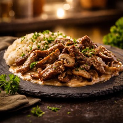 Stroganoff liver