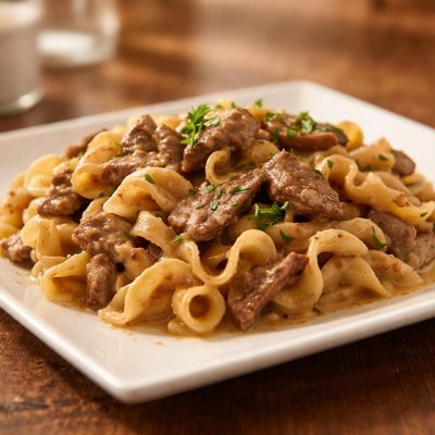 Stroganoff noodles