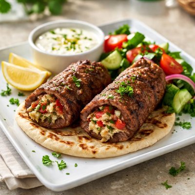 Stuffd beef kebab
