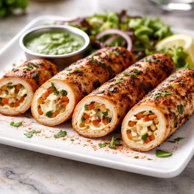 Stuffd chicken kebab