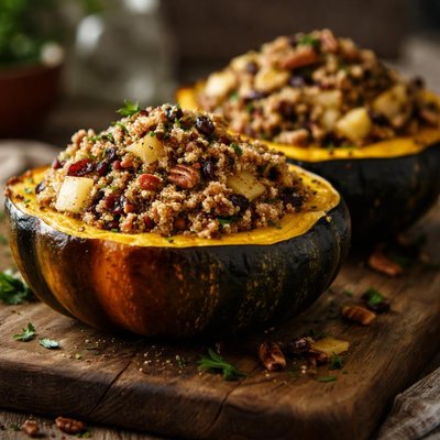 Stuffed acorn squash