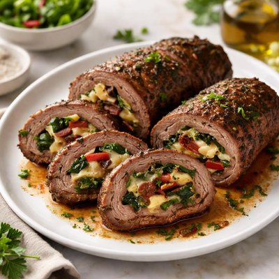 Stuffed beef roll