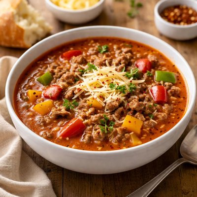 Stuffed bell pepper soup