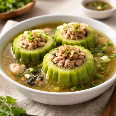 Stuffed bitter melon soup