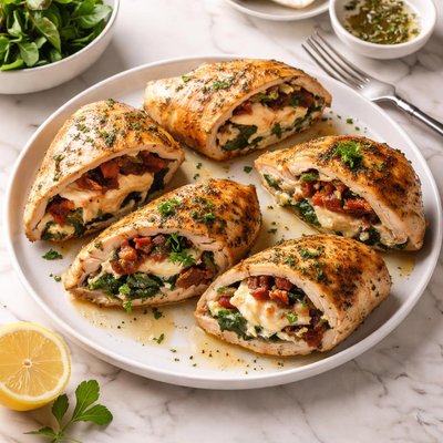 Stuffed boneless chicken breast