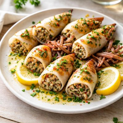 Stuffed calamari