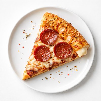 Stuffed crust pizza slice