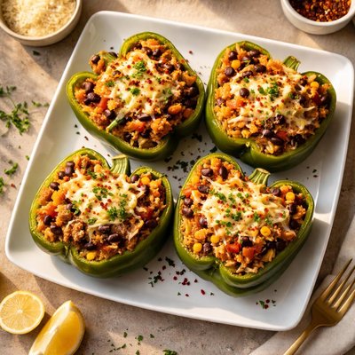 Stuffed green peppers