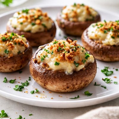Stuffed mushroom with cheese