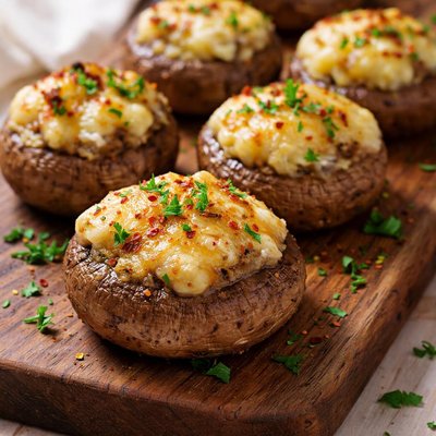 Stuffed mushrooms with cheese