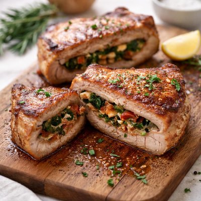Stuffed pork chops