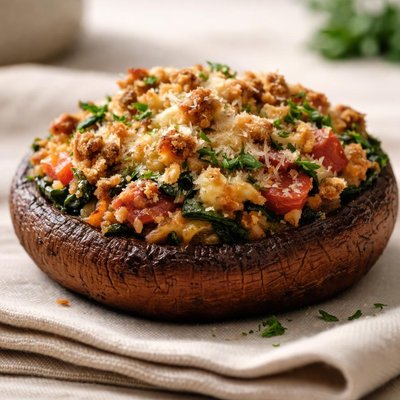 Stuffed portabella mushroom