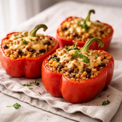 Stuffed red peppers