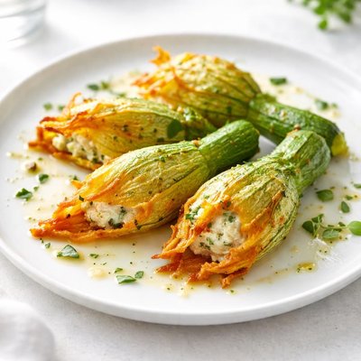 Stuffed zucchini flower