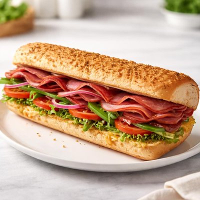 Subway footling italian bmt on italian herb and cheese