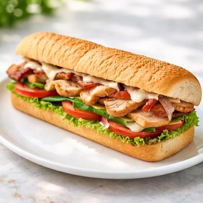 Subway footlong chicken bacon and ranch