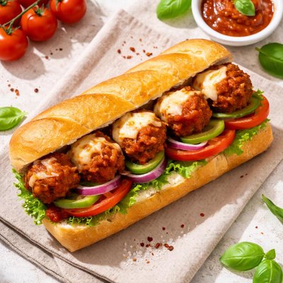 Subway meatball sandwhich