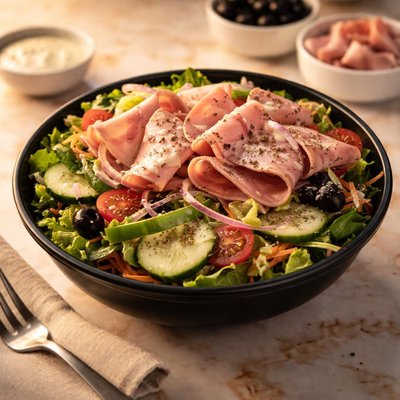 Subway no bready bowl with ham