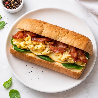 Subway six inch bacon and egg