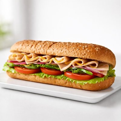 Subway wheat foot long turkey honey mustard