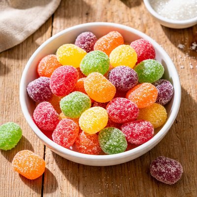 Sugar-coated gummy candy