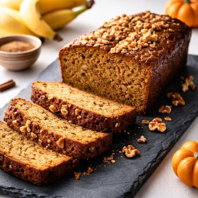 Sugar-free pumpkin banana bread