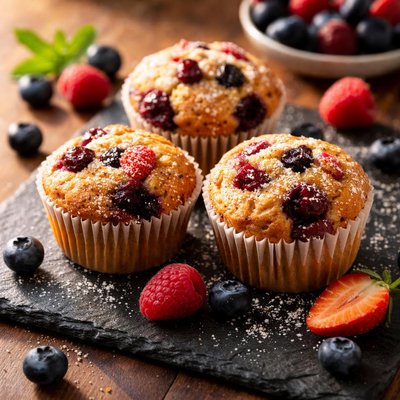 Sugar free berry muffin