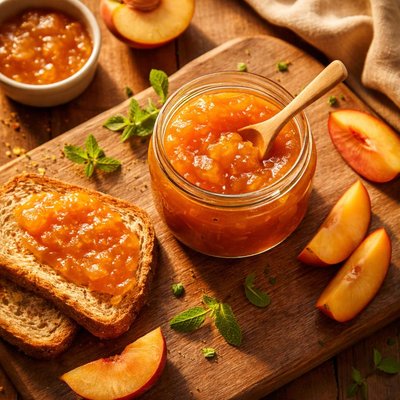 Sugar free peach jam