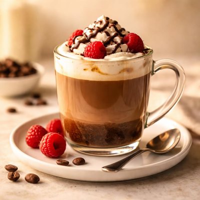 Sugar free raspberry mocha latte
