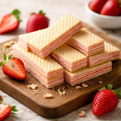 Sugar free strawberry wafer