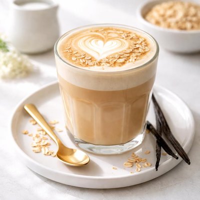 Sugar free vanilla oat milk latte