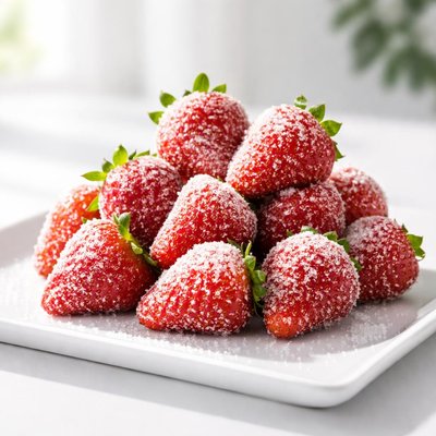 Sugared strawberries