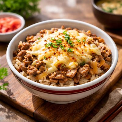 Sukiya cheese gyudon medium