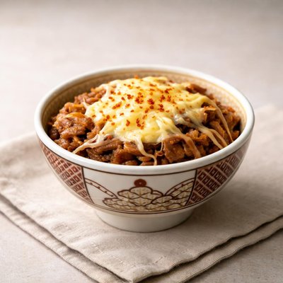 Sukiya cheese gyudon small
