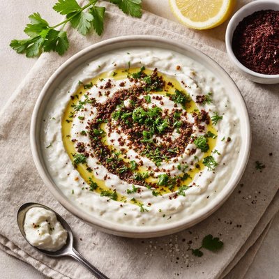 Sumac and greek yogurt sauce