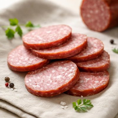 Summer sausage slices