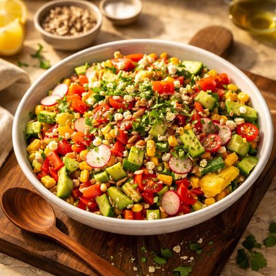 Summer veggie crunch salad