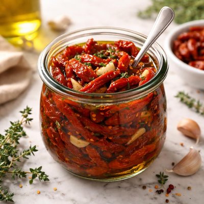 Sun-dried tomatoes with oil