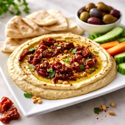 Sundried tomatoe and humas