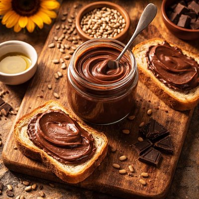 Sunflower chocolate spread