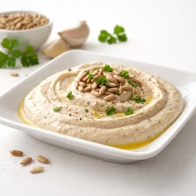 Sunflower seed and garlic cream