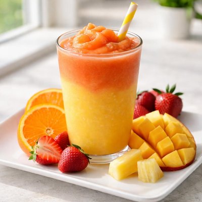Sunrise sunset smoothie from tropical smoothie