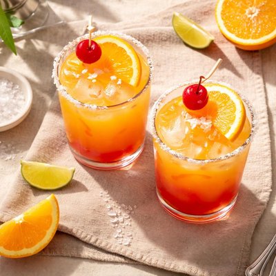 Sunrise tequila cocktail