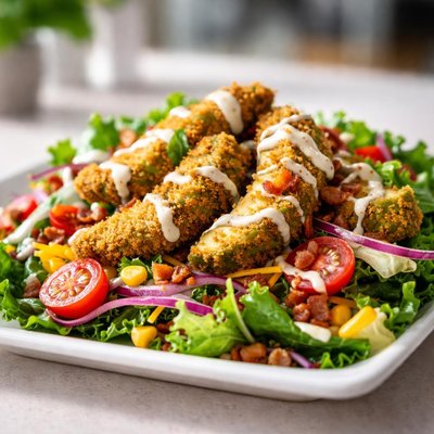 Super chix fried avo salad