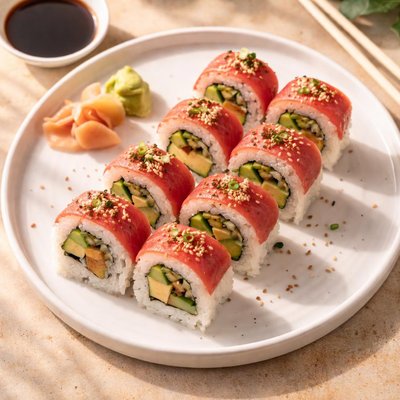 Sushi roll tuna avocado