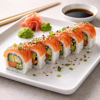 牛油果三文鱼寿司卷