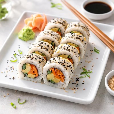 Sushi roll with carrot