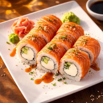 Sushi roll with cream cheese