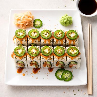Sushi roll with jalapeno
