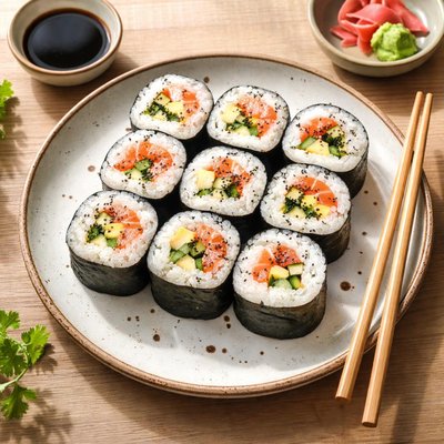 김과 밥으로 만든 스시롤